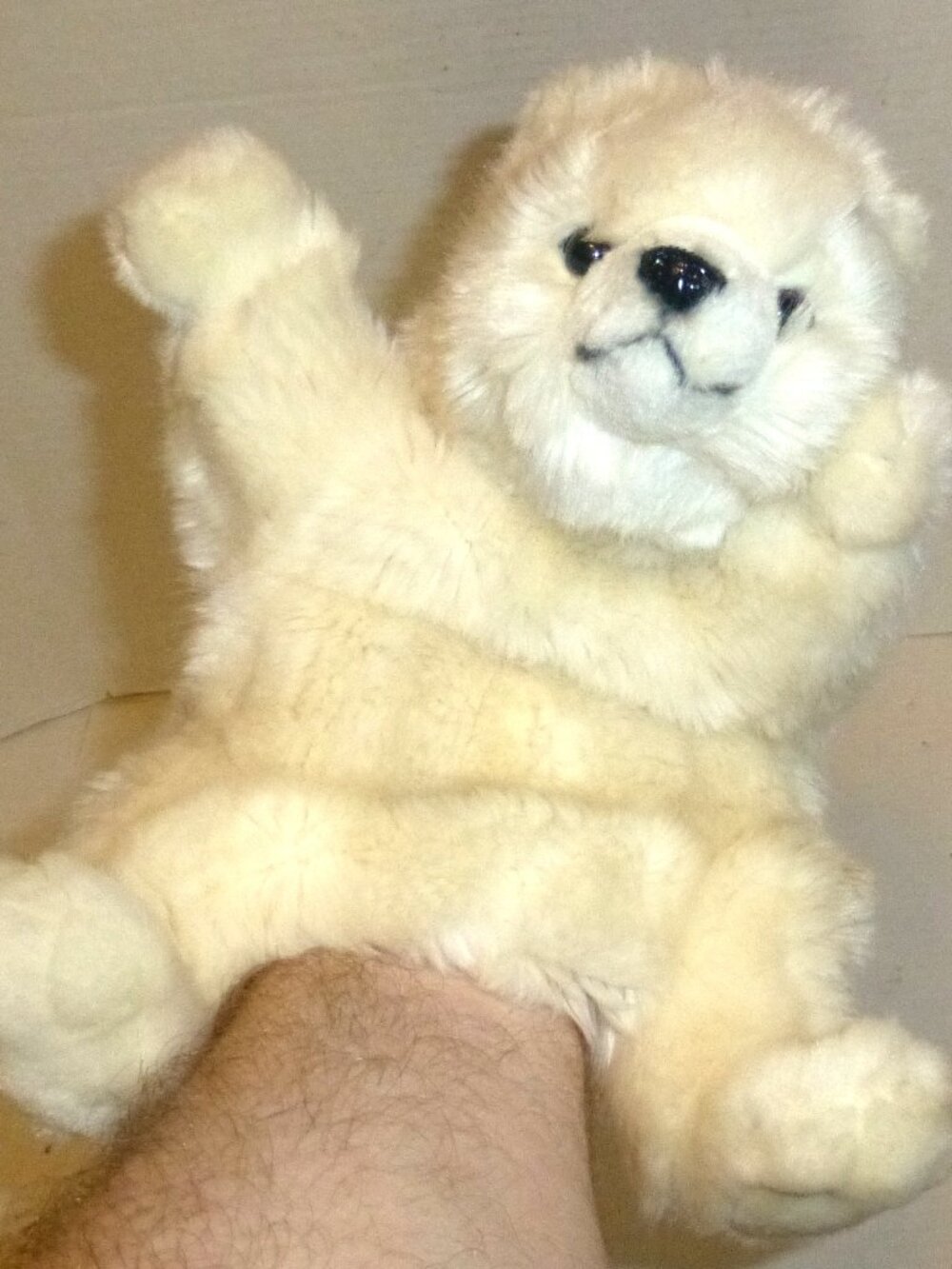 Hansa Handcrafted Polar Bear 10" Hand Puppet Plush (2015)